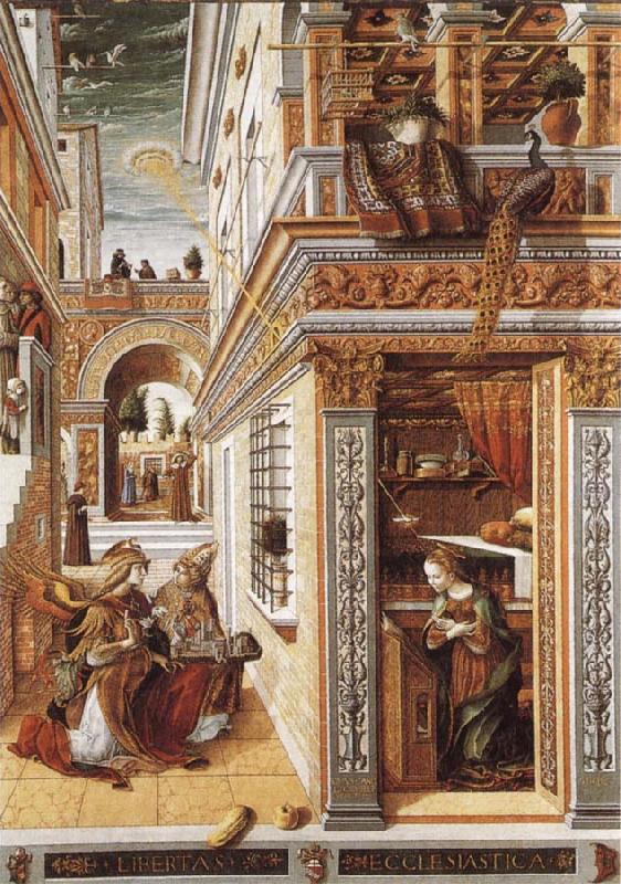 Annunciation with St Emidius, Carlo Crivelli